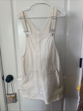 Pull&Bear Cream Crossback Denim Dress